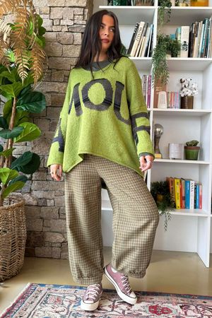 Big Softie Amour Slouch Knit Jumper Olive